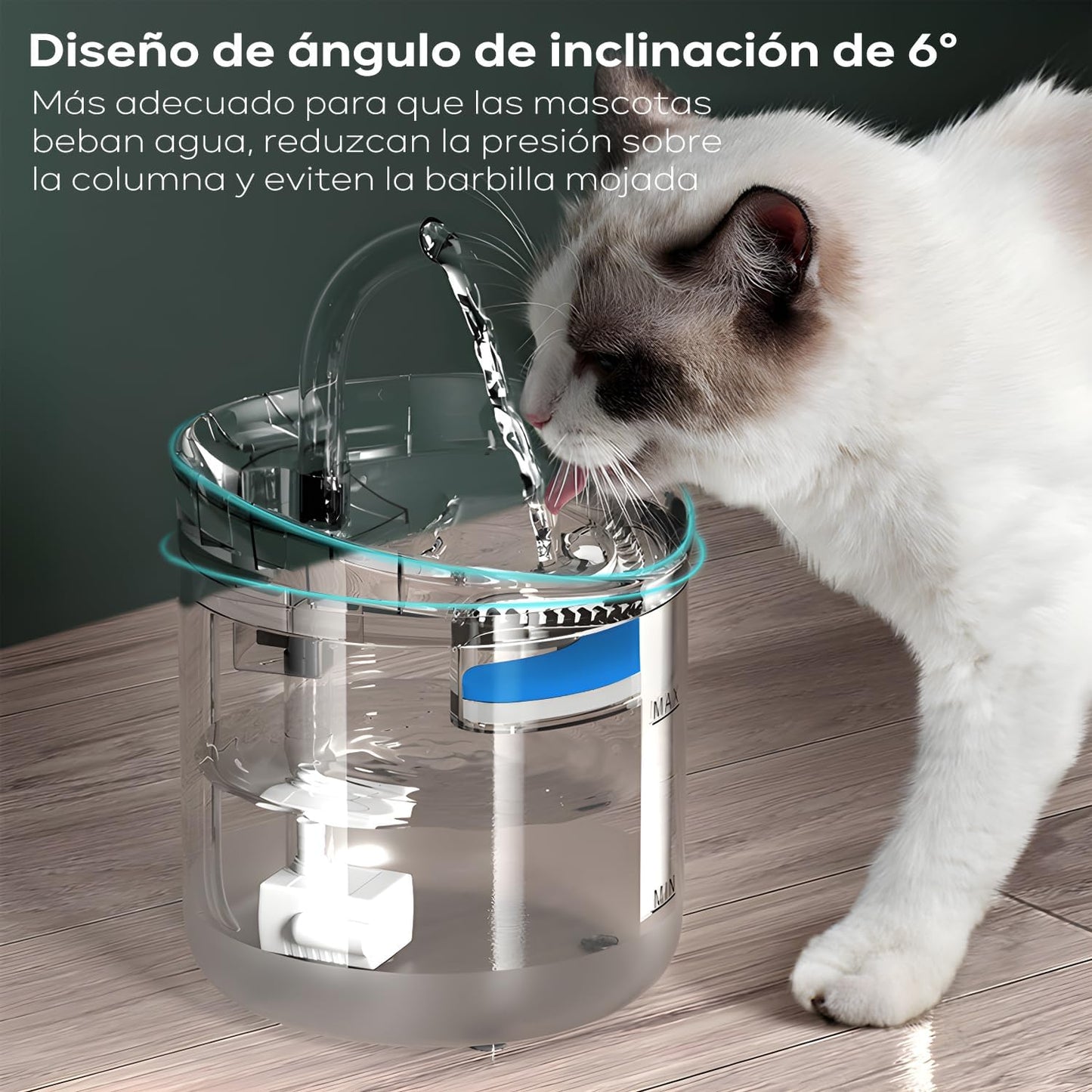 Bebedero Eléctrico para Gatos